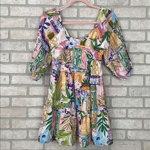 Pink Lily Multicolor Boho Dress size XS